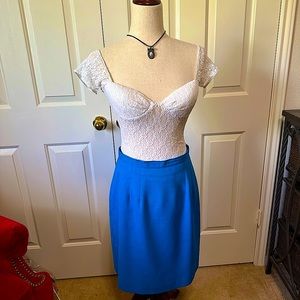 Dressbarn Pencil Skirt | color: Blue | Size: 8 Regular